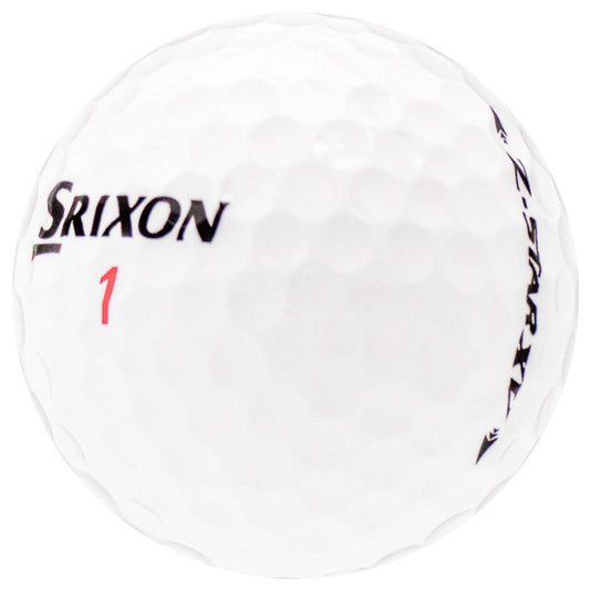 White golf ball with Srixon branding on a white background